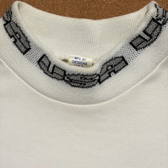 Vintage Designs USA Racing Shirt Mens XL White Pin Up Motorcycle 80s - Picture 9 of 13